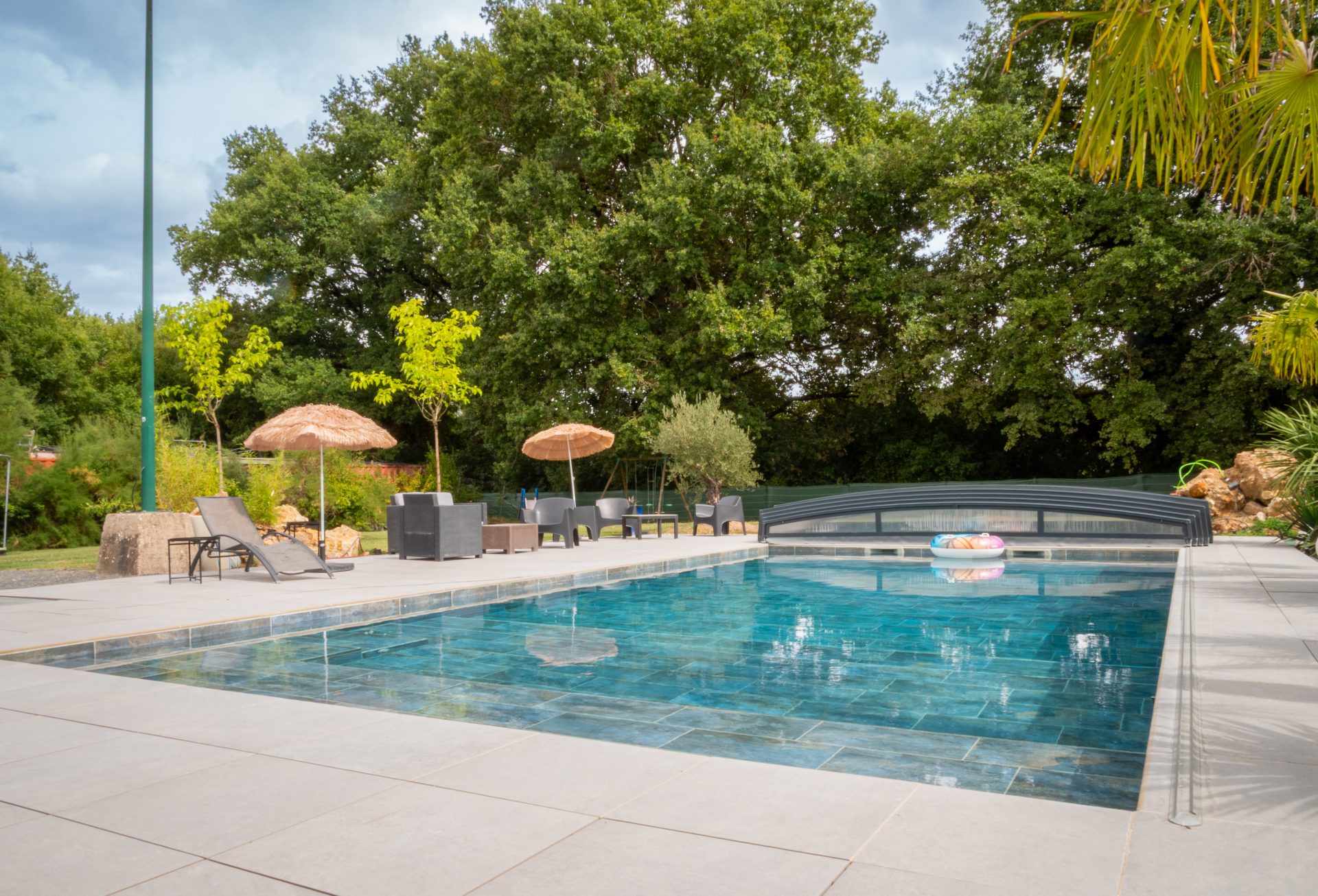 Extérieur, terrasse, piscine